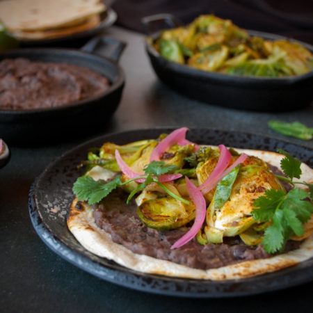 Image of Smoky Black Bean and Brussels Sprouts Tacos